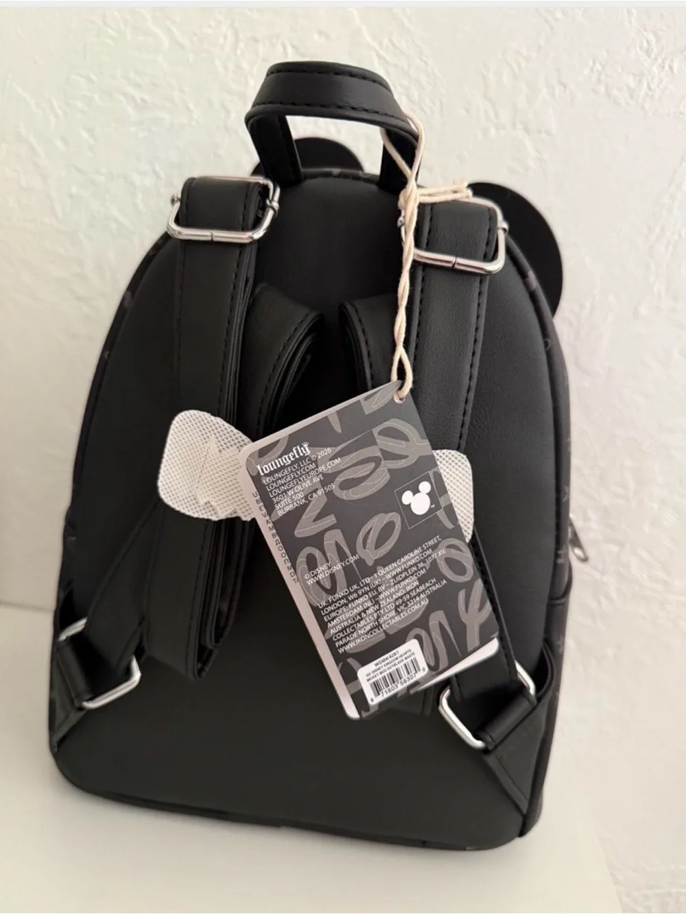 Loungefly Black Mickey Ear Character Mini Backpack